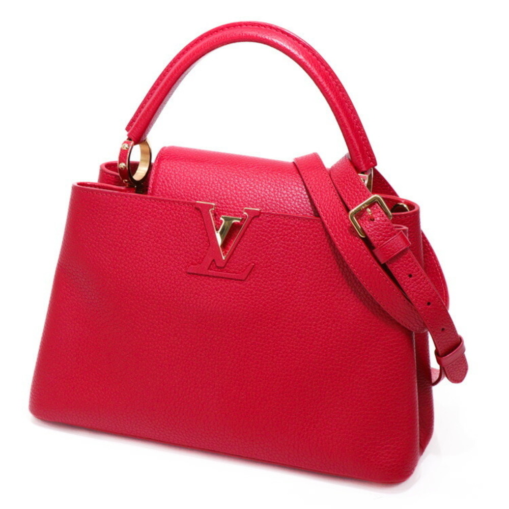 Louis Vuitton Capucines PM Handbag Ruby Red